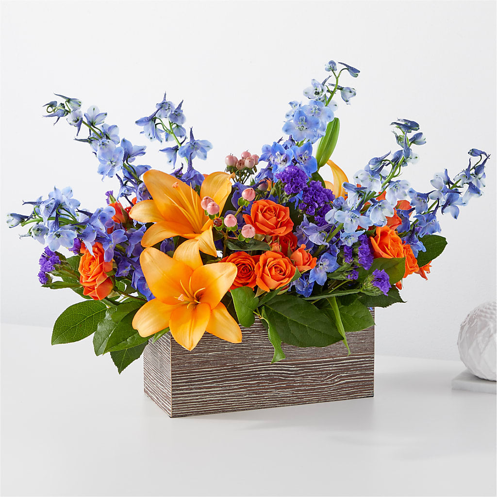 Radiant Citrus Box Bouquet – Fleuristerie Marie-chantal, Shawinigan PQ