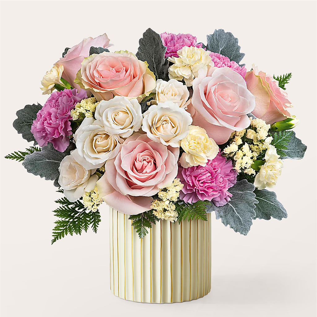 Blissful Moments Bouquet with Ivory Vase – Fleuristerie Marie-chantal, Shawinigan PQ