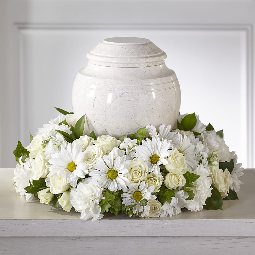 Ivory Gardens Cremation Adornment – Fleuristerie Marie-chantal, Shawinigan PQ