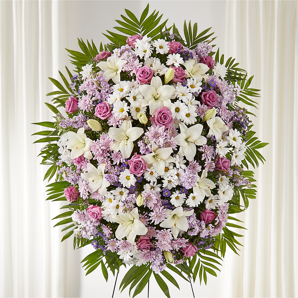 Surrounded by Love Standing Spray – Fleuristerie Marie-chantal, Shawinigan PQ
