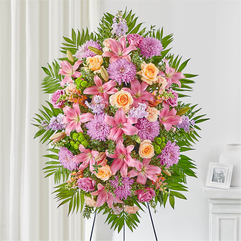 Love & Light Standing Spray – Fleuristerie Marie-chantal, Shawinigan PQ