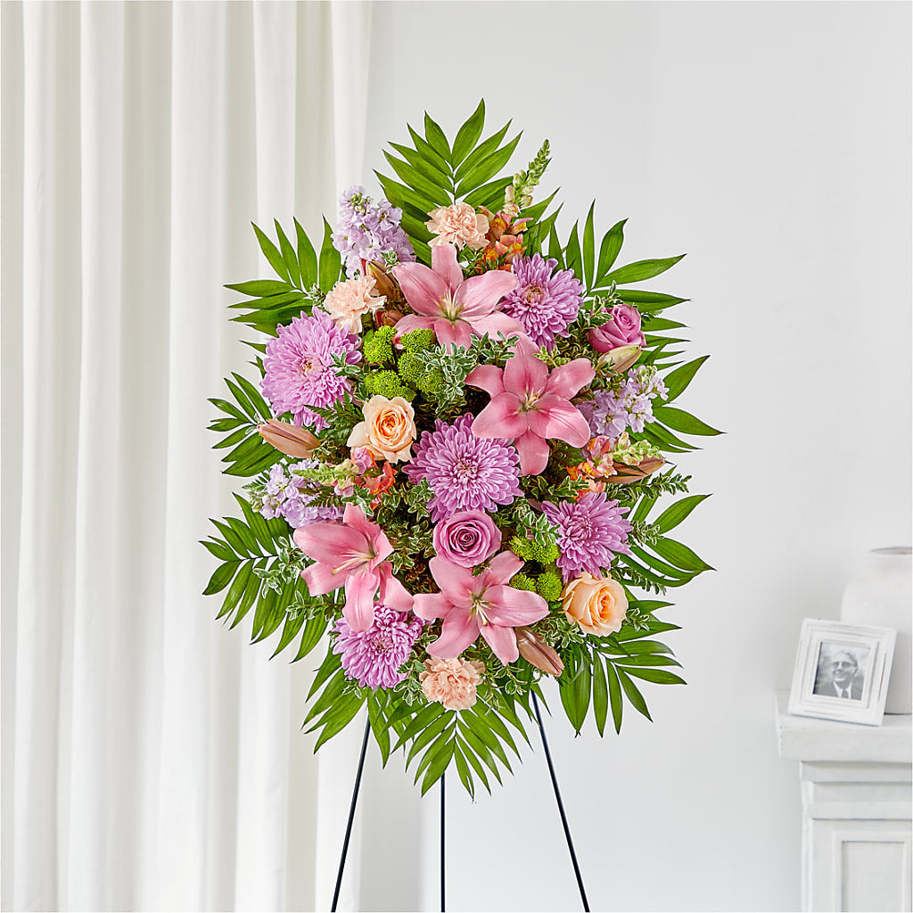 Love & Light Standing Spray – Fleuristerie Marie-chantal, Shawinigan PQ