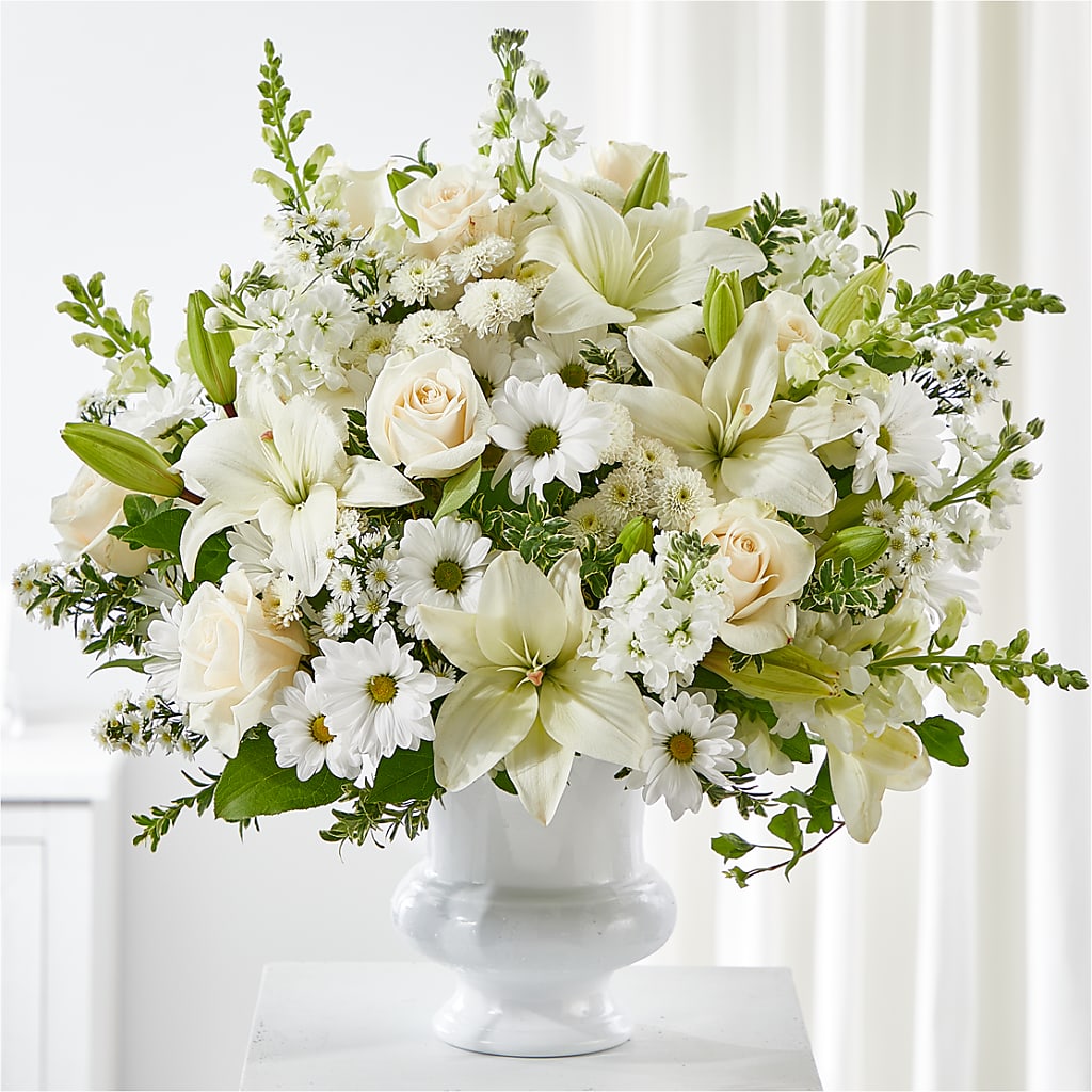 Uplifting Urn Arrangement – Fleuristerie Marie-chantal, Shawinigan PQ