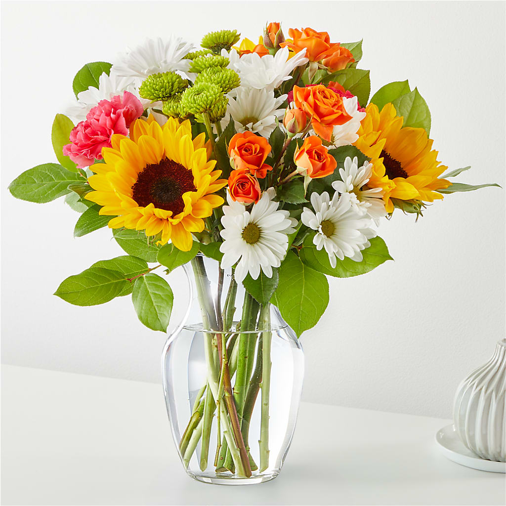 Bouquet de fleurs baignées de soleil