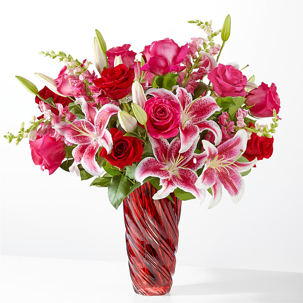 Always You Bouquet with Luxe Swirl Vase – Fleuristerie Marie-chantal, Shawinigan PQ