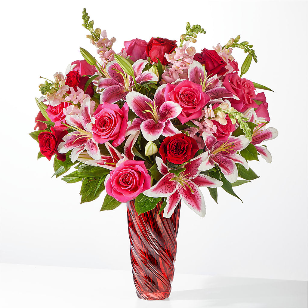Always You Bouquet with Luxe Swirl Vase – Fleuristerie Marie-chantal, Shawinigan PQ