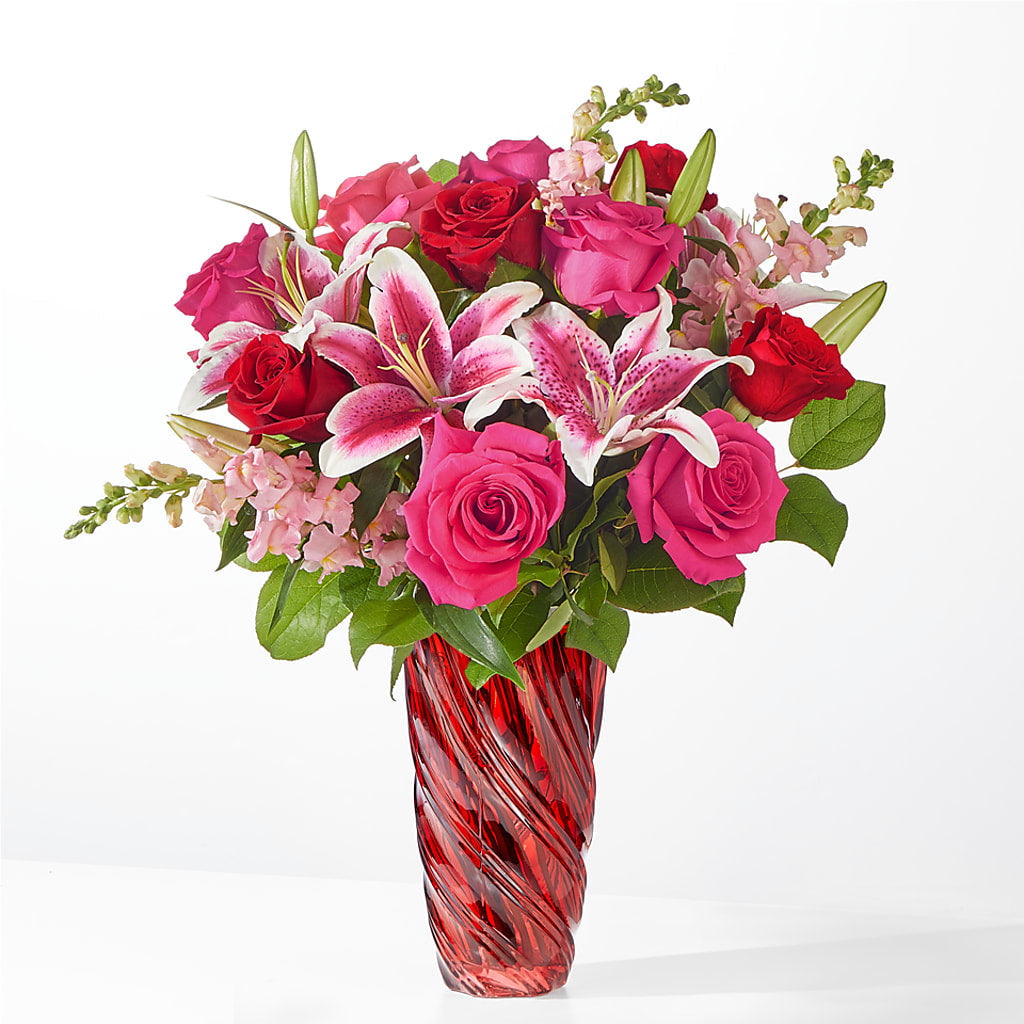 Always You Bouquet with Luxe Swirl Vase – Fleuristerie Marie-chantal, Shawinigan PQ
