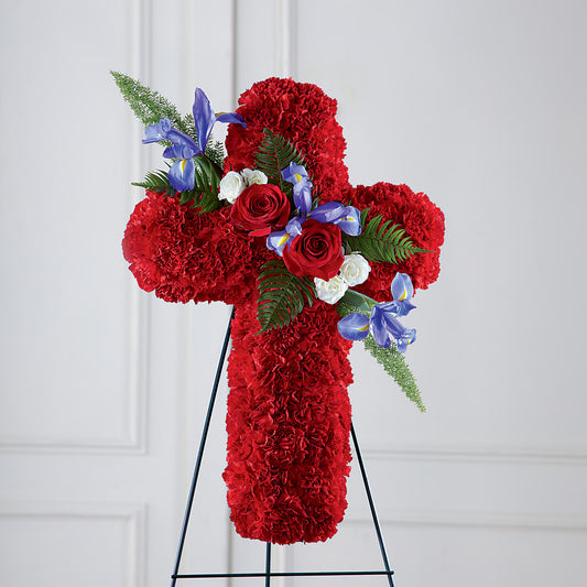 Faithful Hero Floral Cross –  Fleuristerie Marie-chantal, Shawinigan PQ