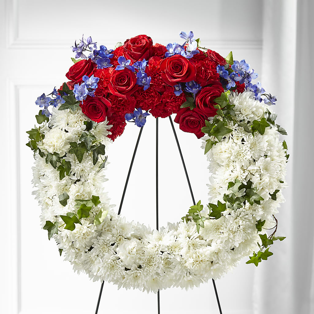 Patriotic Passion Wreath –  Fleuristerie Marie-chantal, Shawinigan PQ