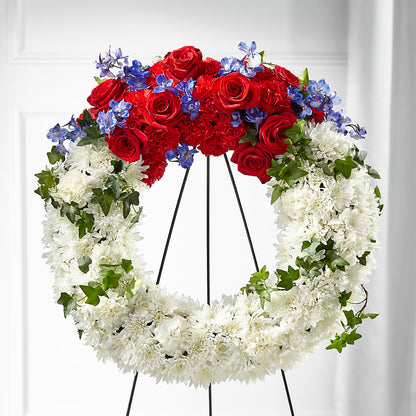 Patriotic Passion Wreath –  Fleuristerie Marie-chantal, Shawinigan PQ