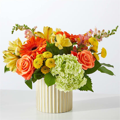 Autumn Sunshine Bouquet with Ivory Vase –  Fleuristerie Marie-chantal, Shawinigan PQ