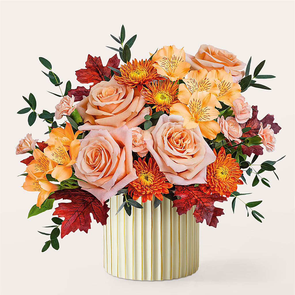 Spiced Latte Bouquet with Ivory Vase –  Fleuristerie Marie-chantal, Shawinigan PQ