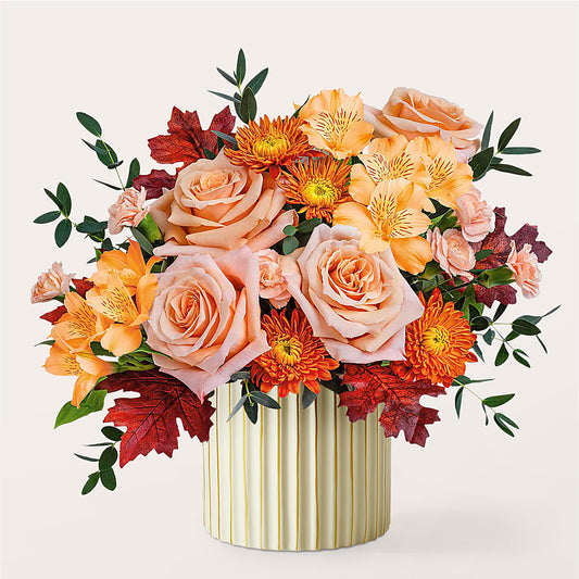 Spiced Latte Bouquet with Ivory Vase –  Fleuristerie Marie-chantal, Shawinigan PQ