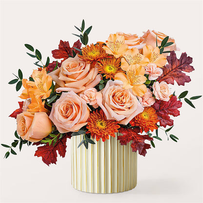 Spiced Latte Bouquet with Ivory Vase –  Fleuristerie Marie-chantal, Shawinigan PQ