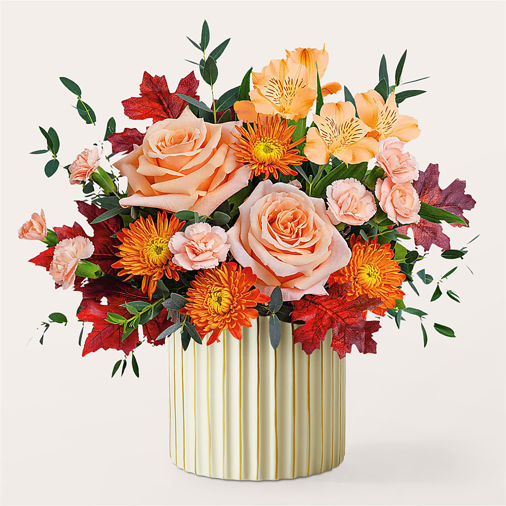 Spiced Latte Bouquet with Ivory Vase –  Fleuristerie Marie-chantal, Shawinigan PQ