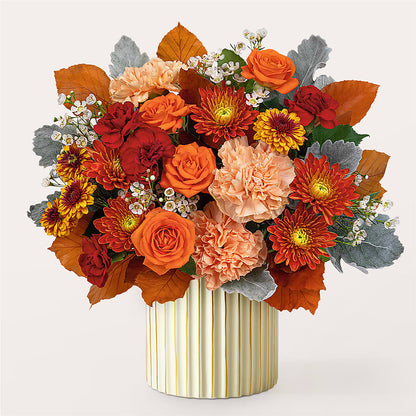 Merlot Bouquet with Ivory Vase –  Fleuristerie Marie-chantal, Shawinigan PQ
